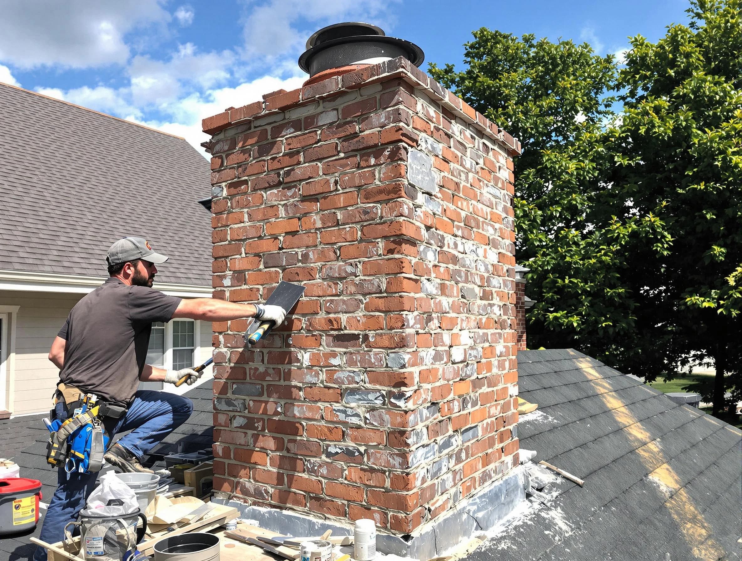 Completed chimney rebuild by Cottondale Chimney Sweep in Cottondale, AL