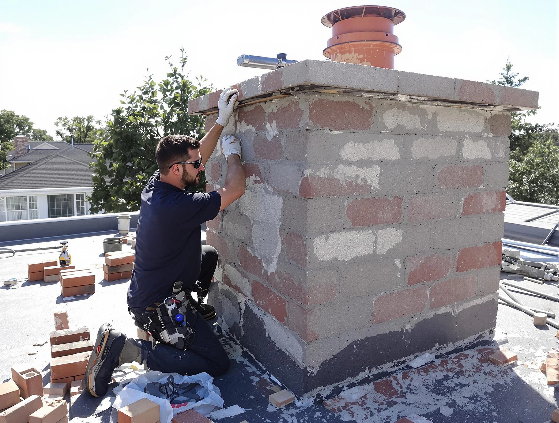 Advanced chimney repair process by Cottondale Chimney Sweep in Cottondale, AL
