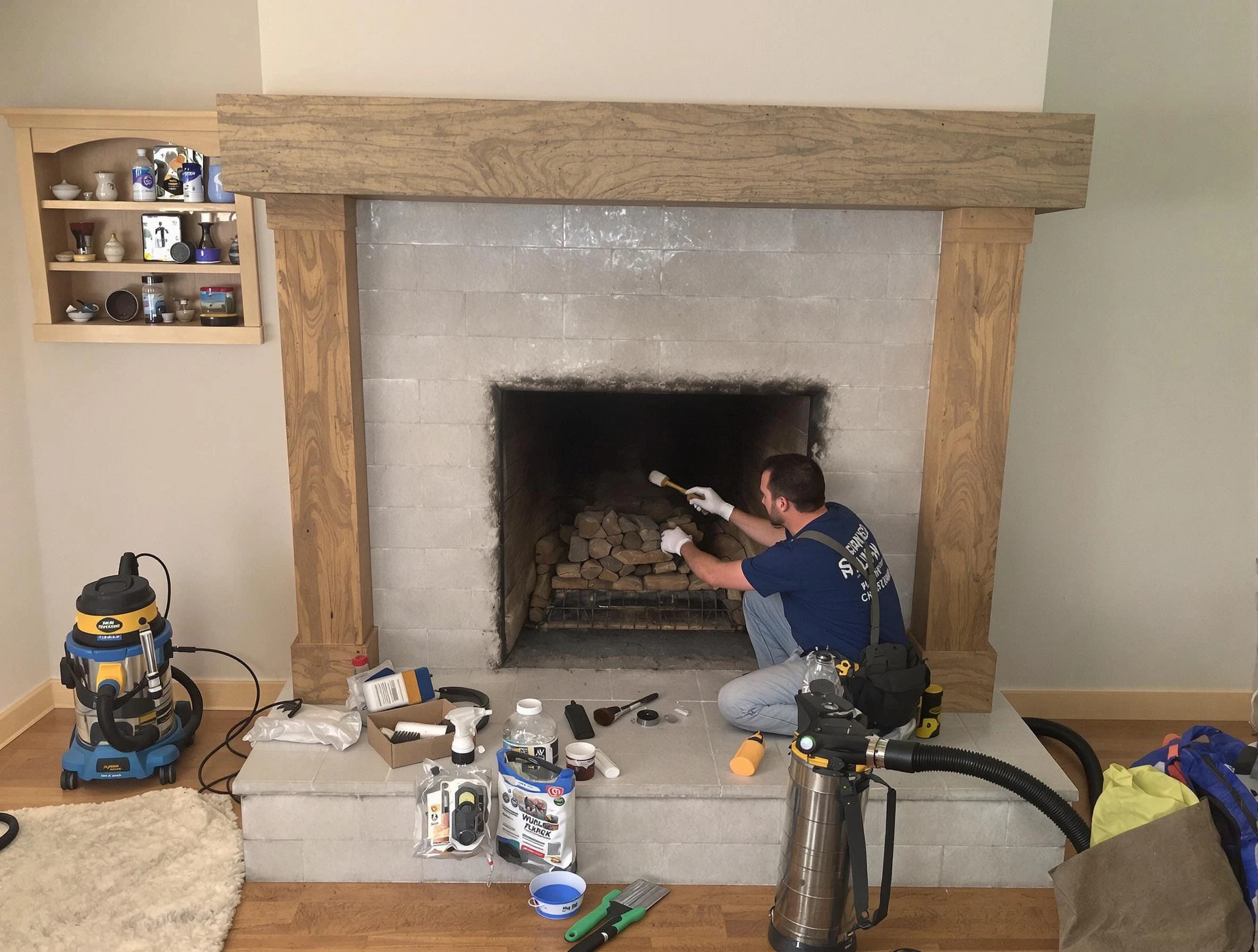 Detailed creosote removal process by Cottondale Chimney Sweep in Cottondale, AL