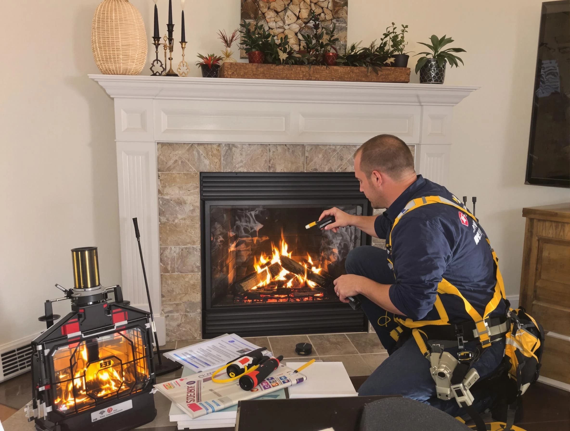Safety-focused fireplace inspection by Cottondale Chimney Sweep in Cottondale, AL