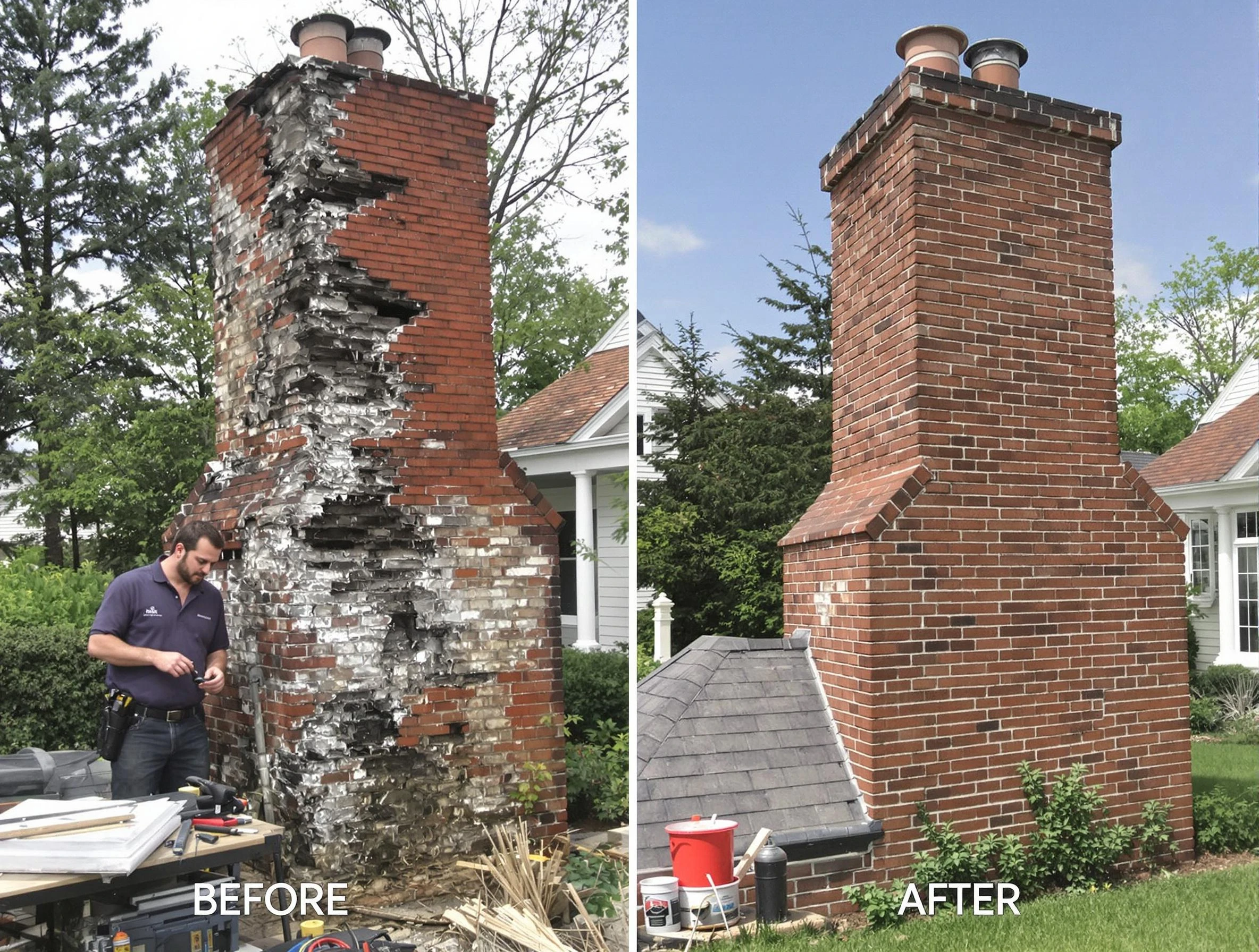 Cottondale Chimney Sweep performing a full chimney restoration in Cottondale, AL