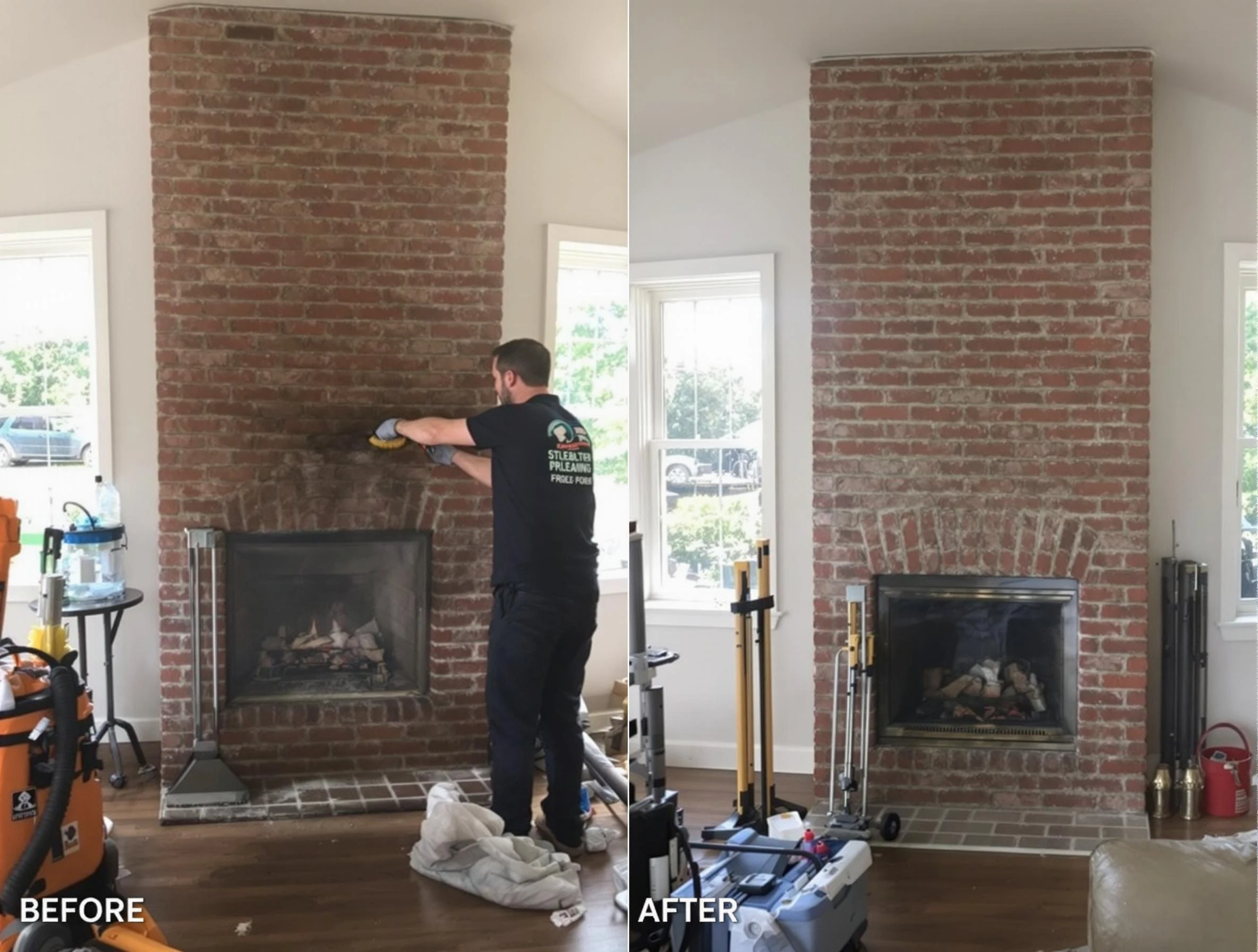 Finished chimney sweeping service by Cottondale Chimney Sweep in Cottondale, AL