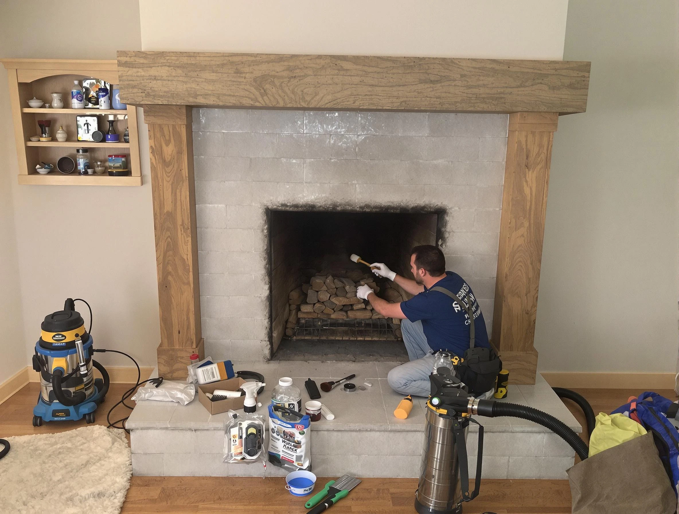 Detailed creosote removal process by Cottondale Chimney Sweep in Cottondale, AL